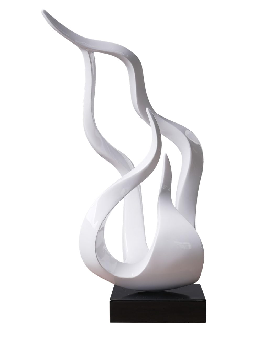 Abstract Sculpture Decor Modern Arts Flame Figurine Table Centerpiece Statue Polyresin