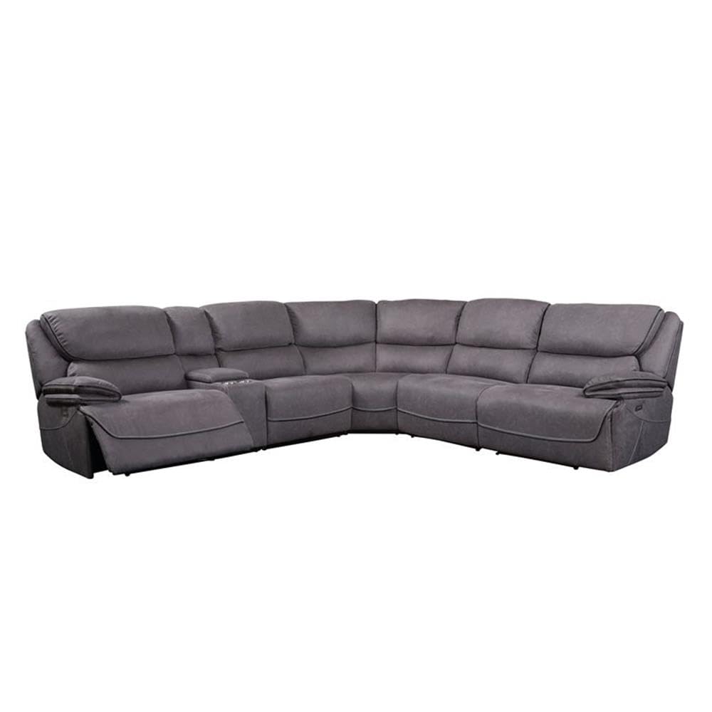 Acme Neelix Sectional in Seal Gray Fabric
