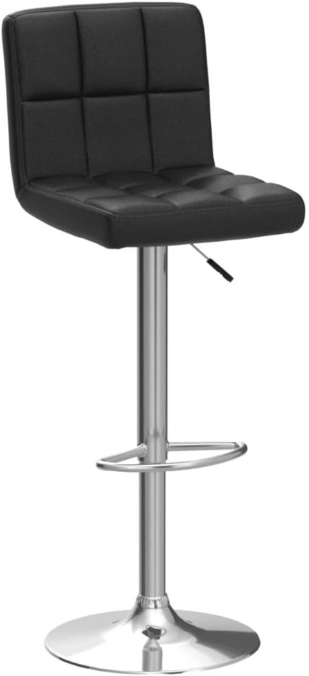Counter Height Swivel Bar Stools PU Leather Padded with Back,Set of 2