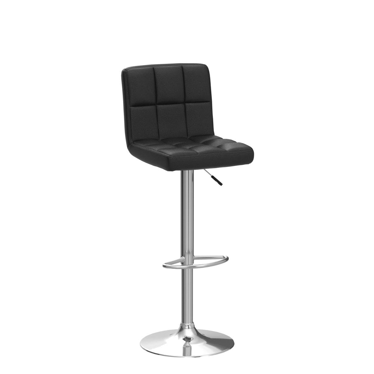 Counter Height Swivel Bar Stools PU Leather Padded with Back,Set of 2