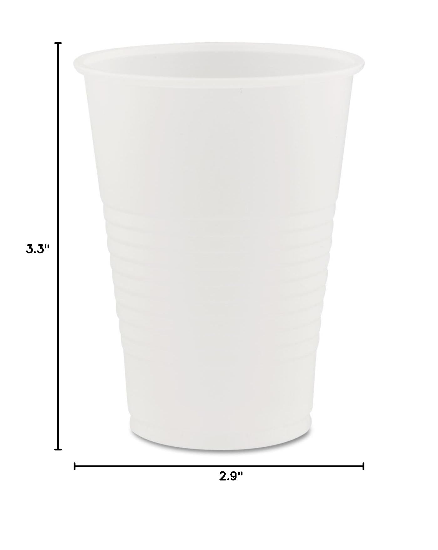 Y7 7 oz Trans Ribbed Wall PS Cup (Case of 2500)