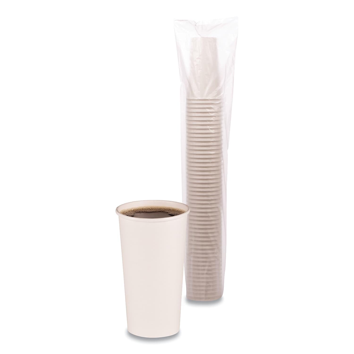 BWKWHT20HCUP 20 oz. Paper Hot Cups - White (12 Cups/Sleeve, 50 Sleeves/Carton)