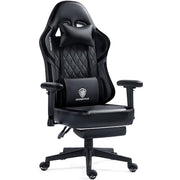 Gaming Chair with Pocket Spring Cushion, Massage Gamer Chair Pu Leather