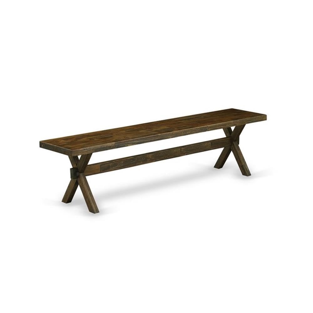 X777EL718-6 6 Piece Dining Table Set Contains a Rectangle Kitchen Table with X-Legs