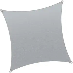 Heavy Duty 18' x 22' Grey Sun Shade Rectangle Shade Sail, Super Ring