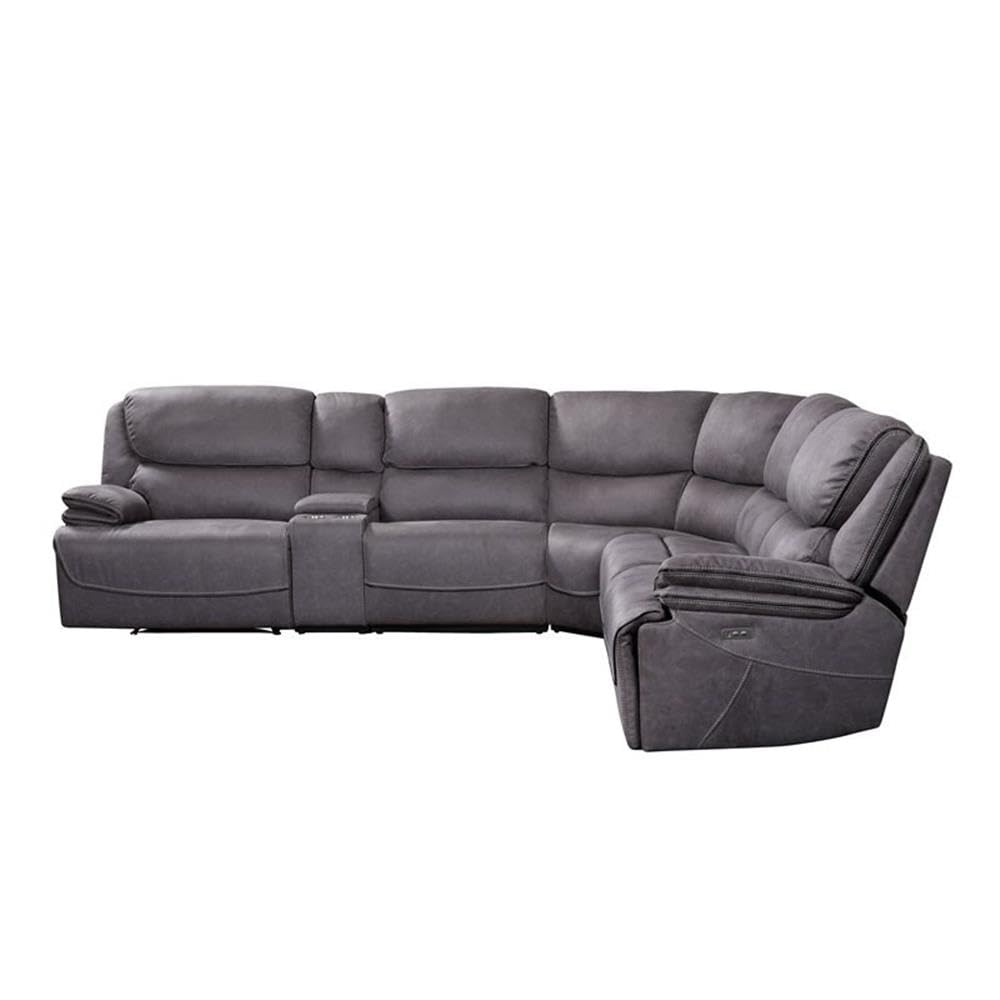 Acme Neelix Sectional in Seal Gray Fabric