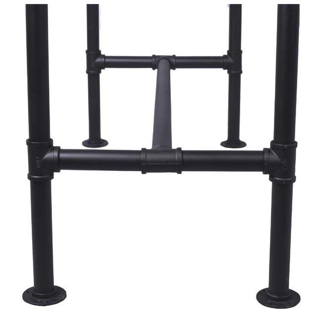 Diwhy DIY Industrial Design Pipe Dining Table Casual Pub BAR Laptop Table Modern Studio Wood and Metal Rectangular Dining Table homeoffice Desk Breakfast high bar Table Brown Desktop 47.3" × 23.6"