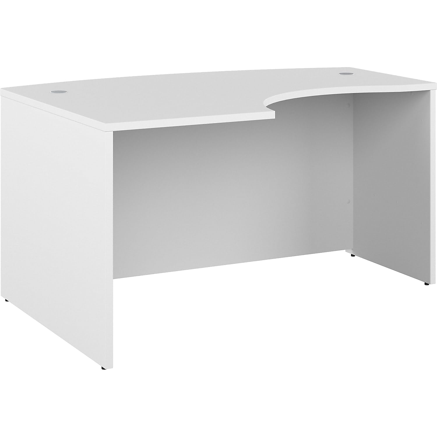 Furniture Studio C 60W x 43D Left Hand L-Bow Desk Shell in White