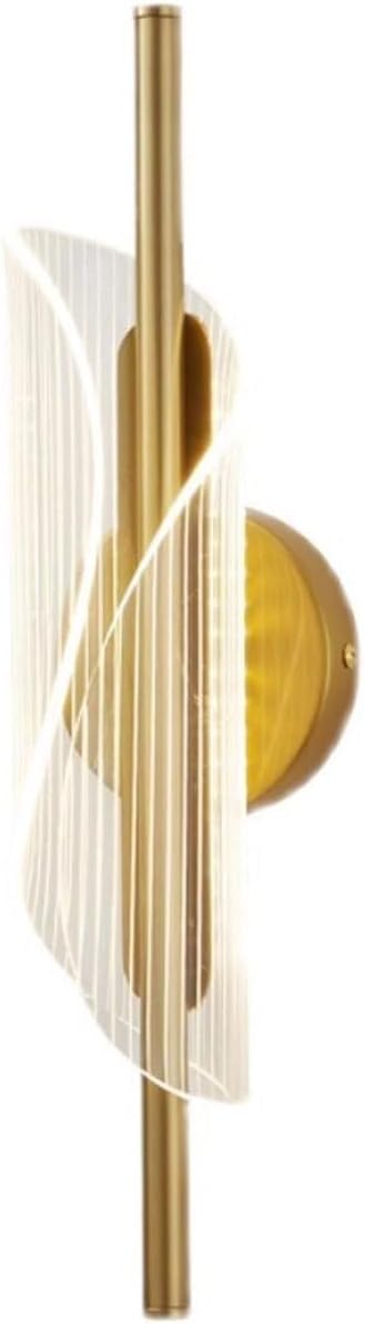 Gold Indoor Wall Sconce Bedside Wall Lamp, Interior 8W Wall Mounted Light Fixtures