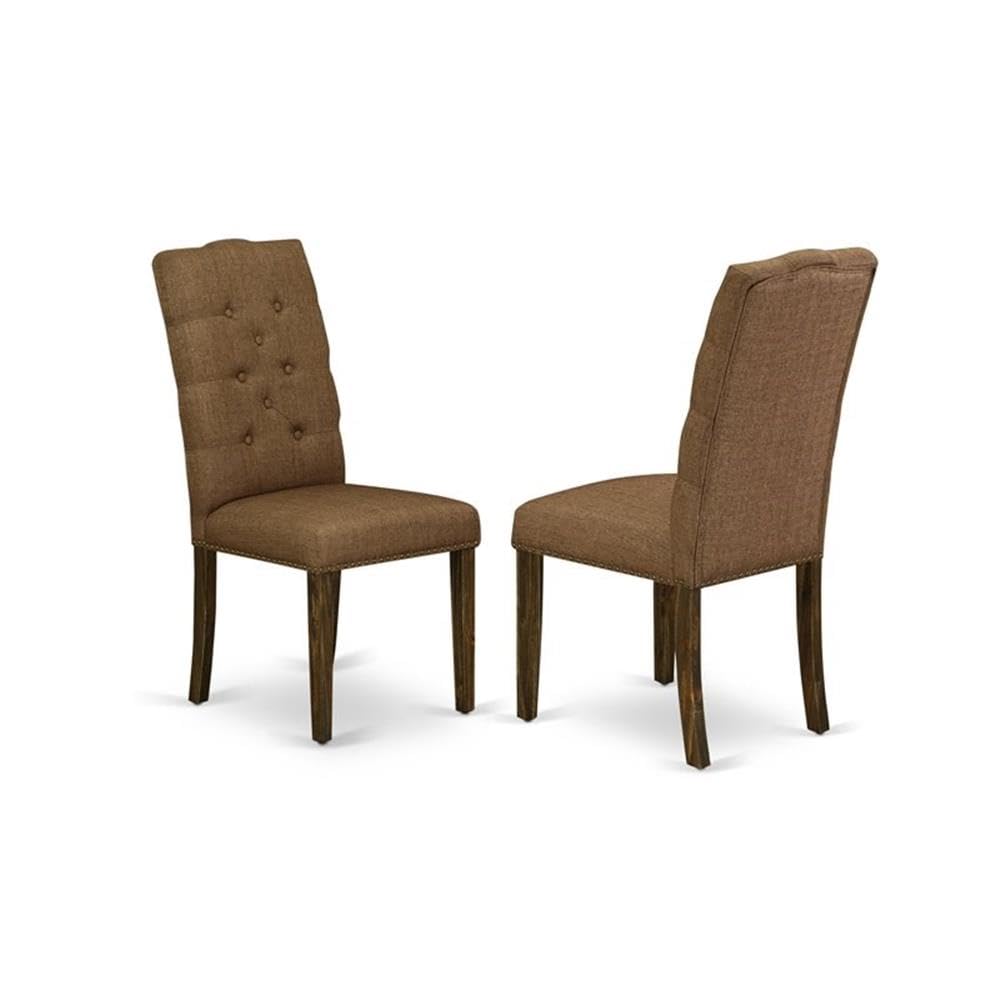 X777EL718-6 6 Piece Dining Table Set Contains a Rectangle Kitchen Table with X-Legs
