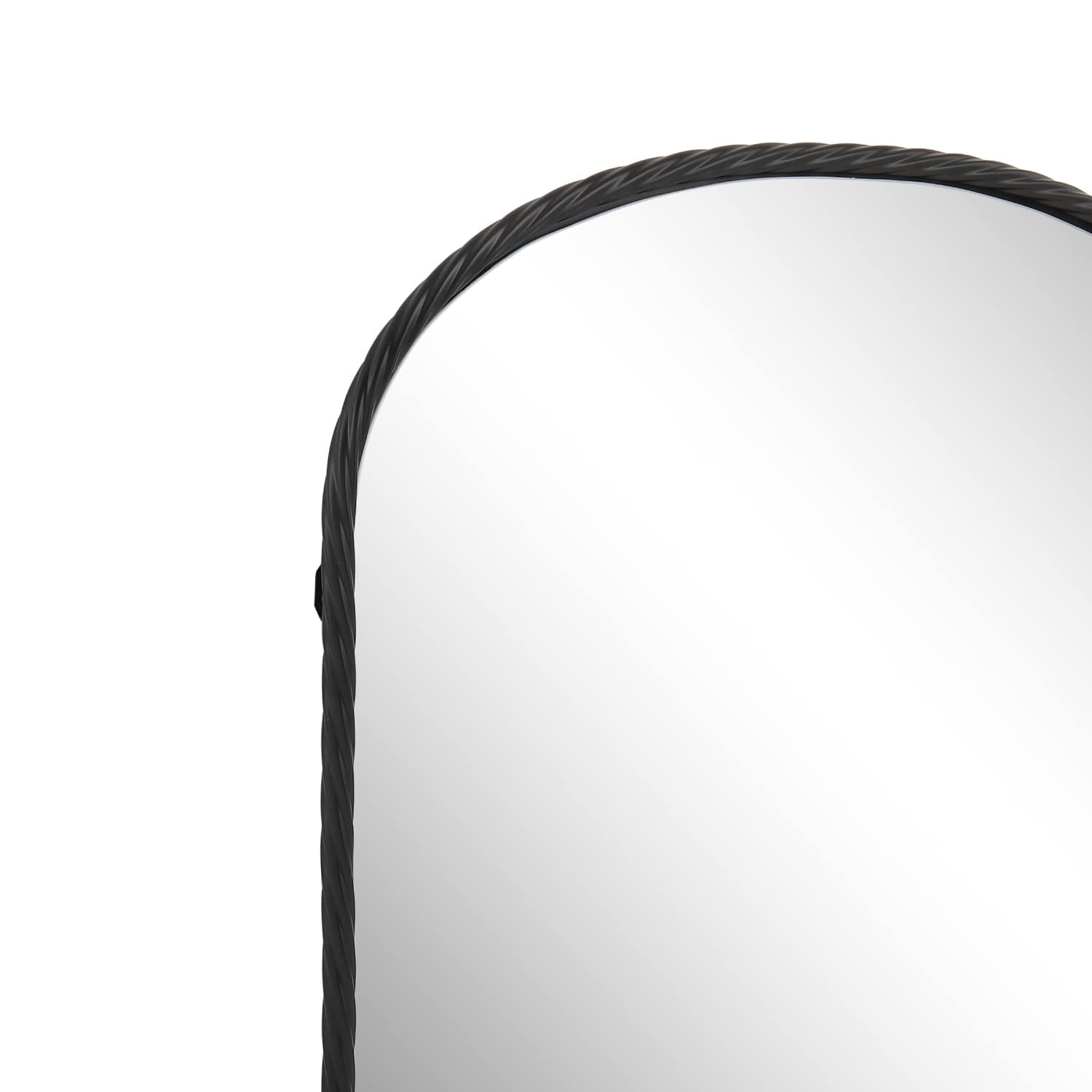 LuuLake Arch Mirror 24x31 Twisted Metal Frame Wall Mirror,Black