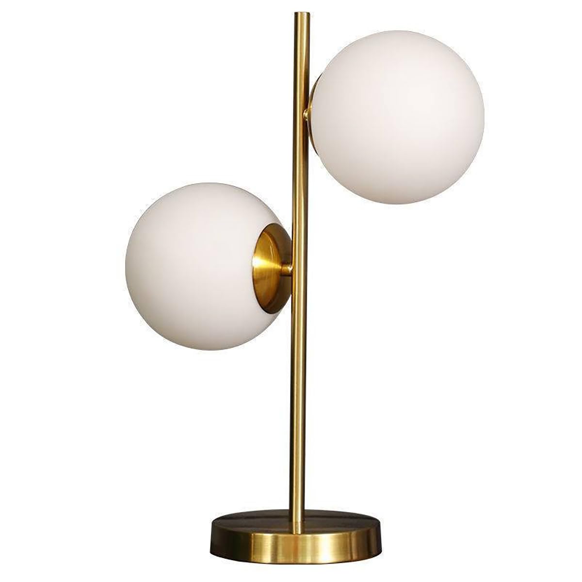 Table Lamp Modern 2 Glass Globe Table Lamp Gold Desk Lamp Retro with White