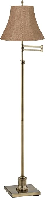 Westbury Traditional Floor Lamp Adjustable Height Standing Swing Arm 70" Tall Antique