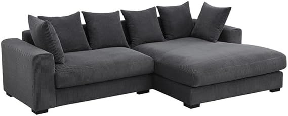 4-Piece Modern Fabric Upholstered Corduroy Sectional Sofa