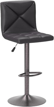 Counter Modern Swivel Barstool with Back Height Adjustable Square Seat