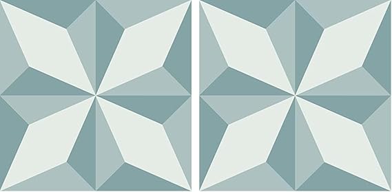 Topaz Peel & Stick Floor Tiles, Blue