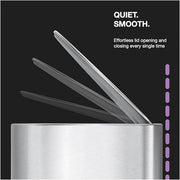 simplehuman 6L semi-Round Step can, Brushed Stainless Steel