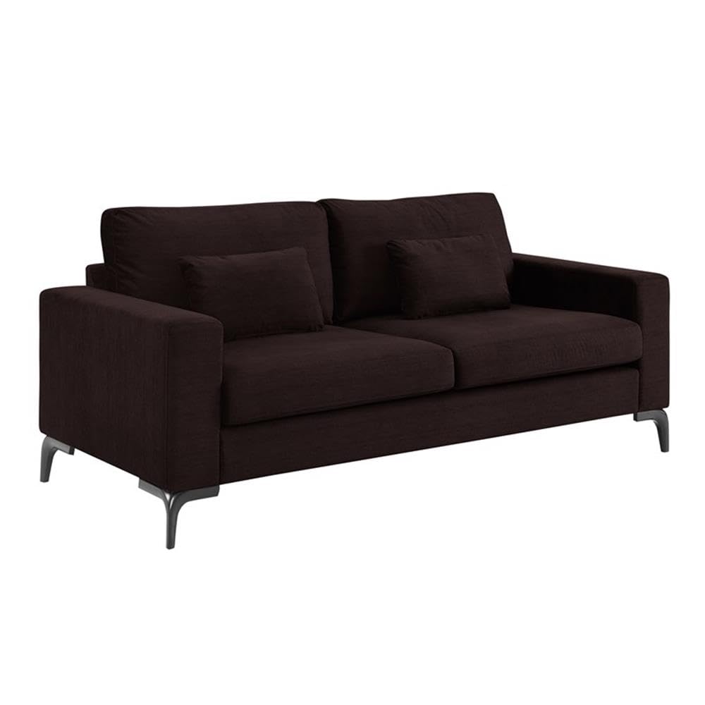 Austin Upholstered Sofa, Contemporary Square Arms Living Room Couch
