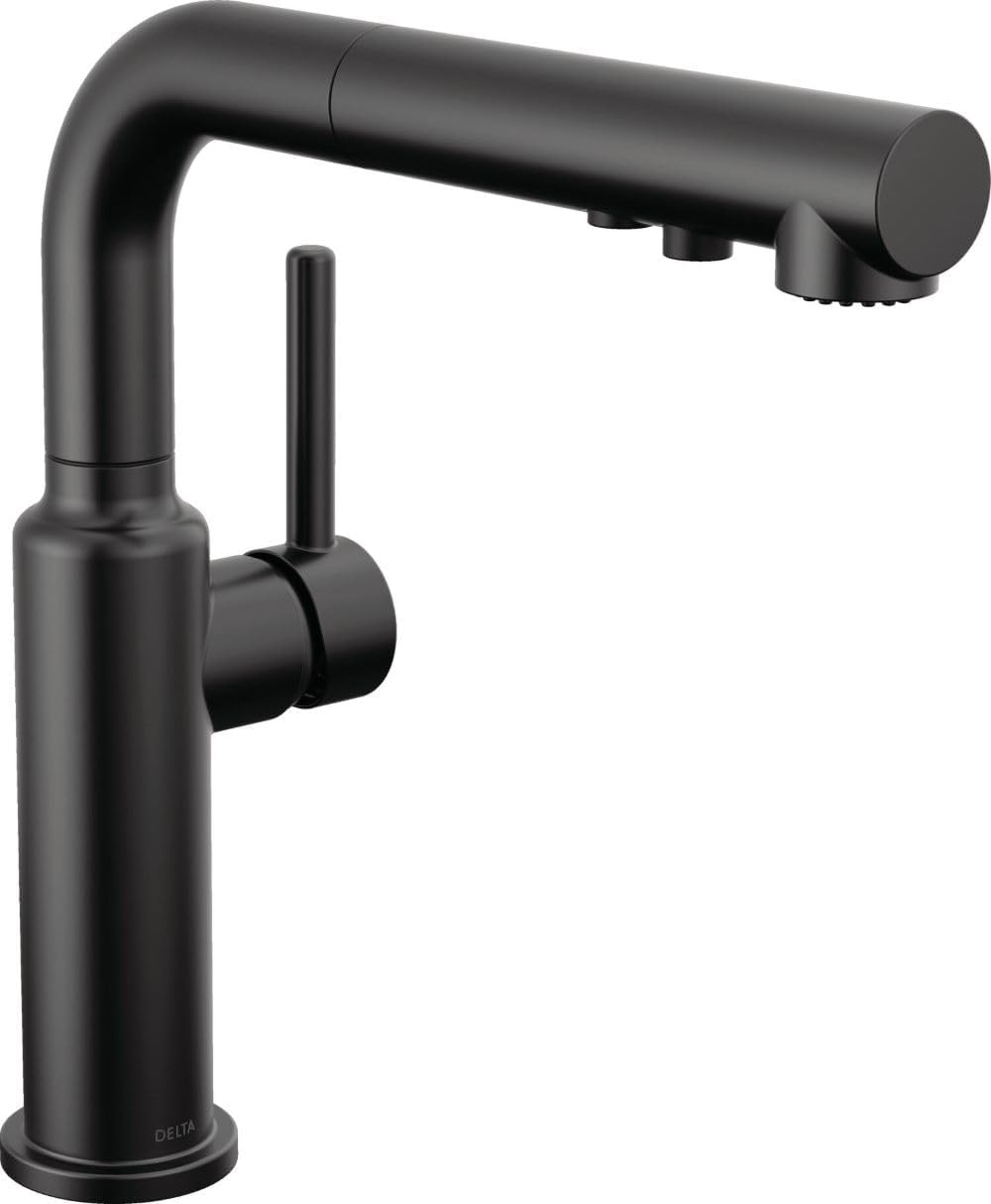 Faucet Daneri Pull-Out Kitchen Faucet, Black Kitchen Faucets with Pull-Out Sprayer