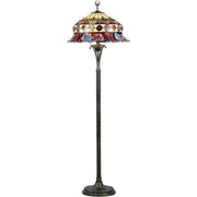 CH20B547-FL3 Tiffany-Style Roses 3-Light Floor Lamp with 20-Inch Shade, Bronze