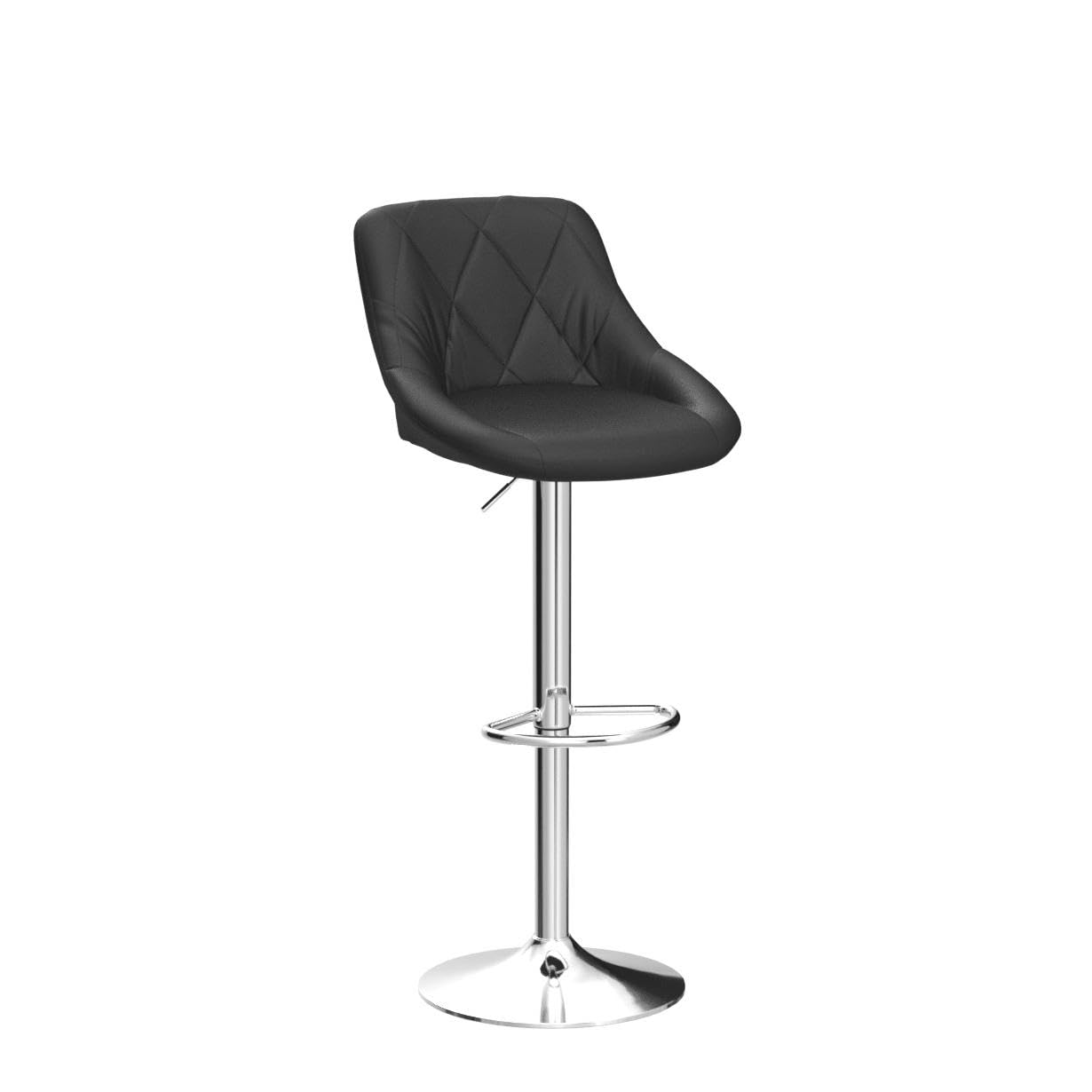 Faux Leather Bar Stools Set of 4, Adjustable 360 Degree Swivel Barstool