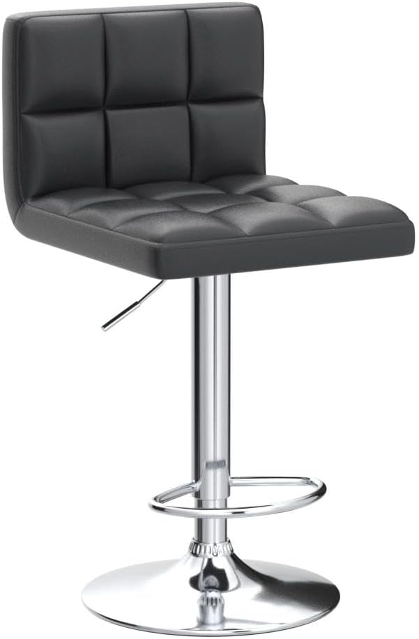 Bar Stools Modern PU Leather Adjustable Swivel Barstools