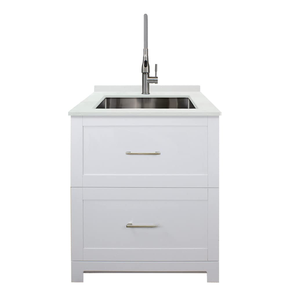 TCG-3025-WC All-in-One 29 in. x 25.5 in. Quartz Undermount Laundry/Utility