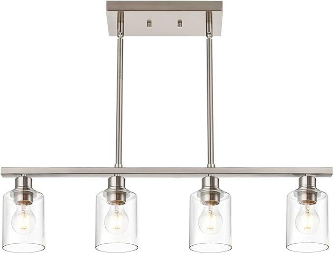 6 Light Brushed Nickel Wall Lighting with Seeded Glass Shade,Contemporary Bathroom Light