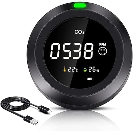 Air Quality Monitor Indoor, Simbow CF-20 DL 7-in-1 Wildfire Monitor Detect (PM2.5