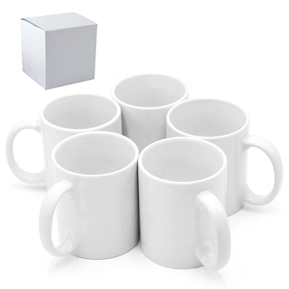 Sublimation Mugs, Cups 11oz Sublimation Ceramic Blank Coffee Mugs,White Cups