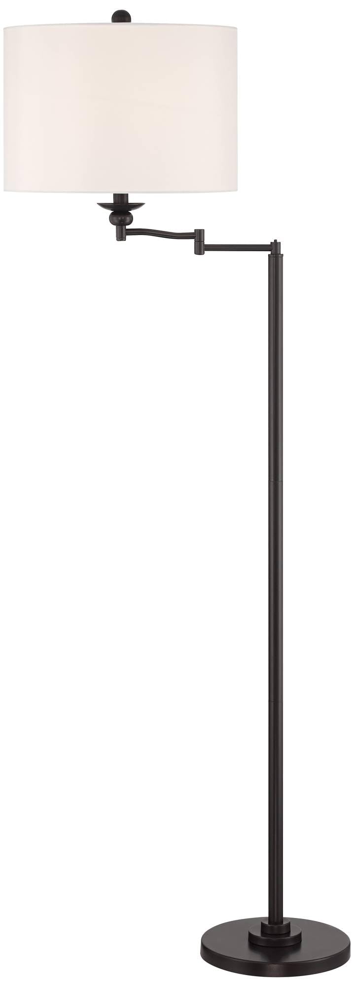 Farmhouse Rustic Traditional 61 1/2" Tall Standing Floor Lamp Pole Swing