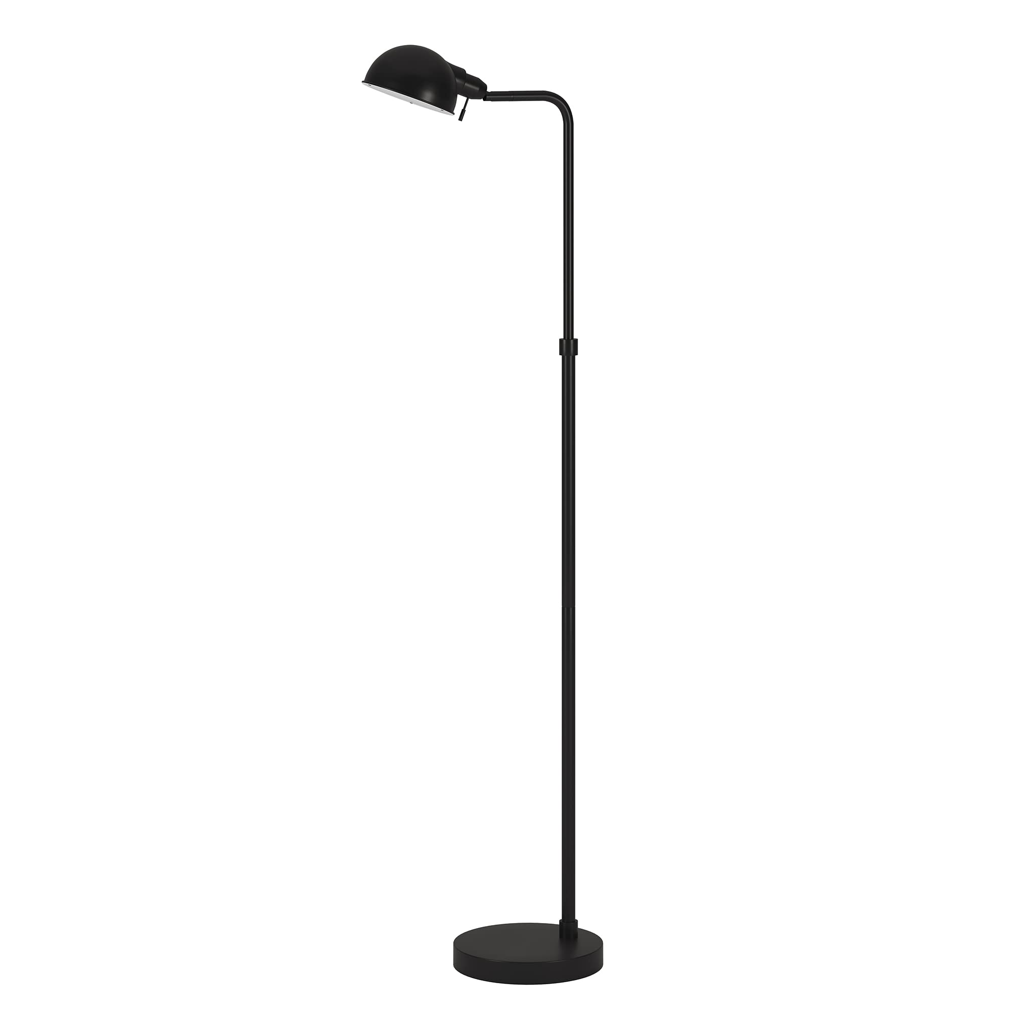 66" Tall Integrated LED Floor Lamp with Metal Shade in Blackened Bronze, for Home