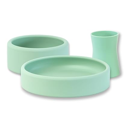 Bowl & Cup Set for Babies and Toddlers, Weighted, Baby Feeding Set