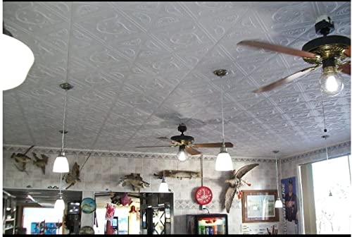 50pc of Anet White (20"x20" Foam) Ceiling Tiles - Covers About 135sqft