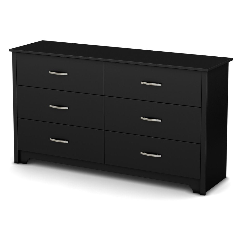 Fusion 6-Drawer Double Dresser Pure Black