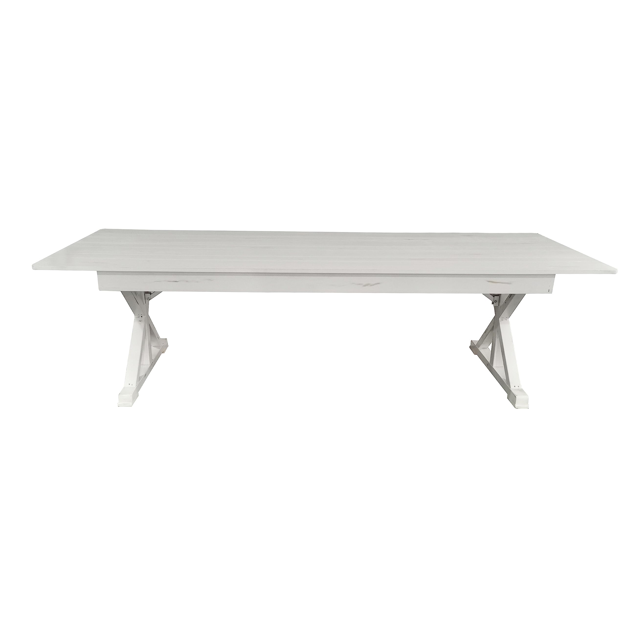 Elora Folding Farmhouse Dining Room Table with Crisscross Legs