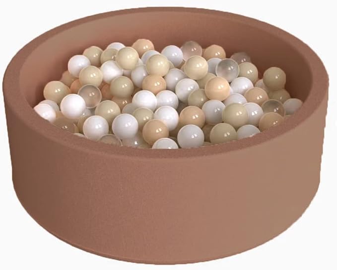 Deluxe Kids Round Ball Pit, Premium Handmade Kiddie Balls Pool, Soft Indoor Nursery Baby