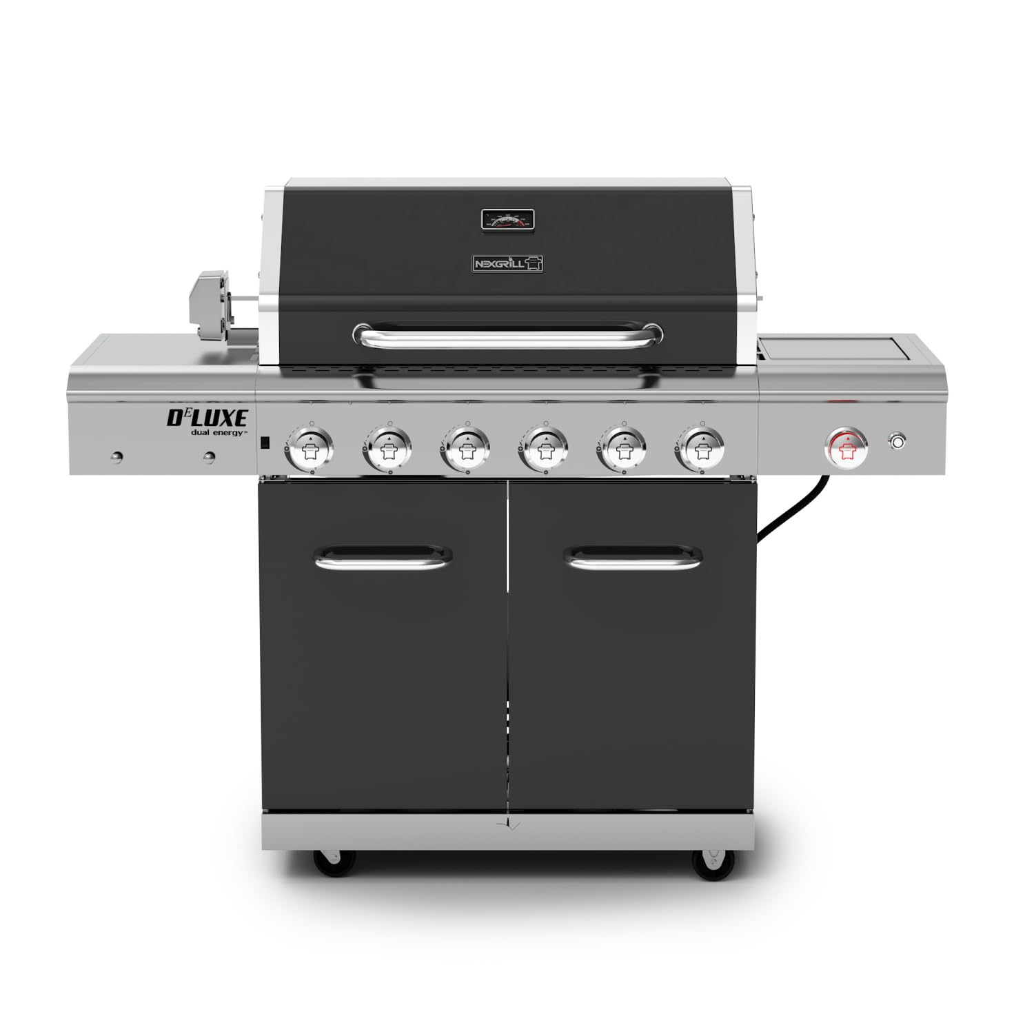 Deluxe 6-Burner Propane Gas Grill with Ceramic Searing Side Burner