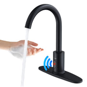 Touchless Bathroom Faucet-Tall Automatic Sensor Sink Faucet with Deck Plate