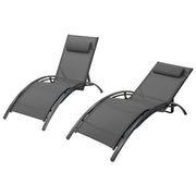 Chaise Lounge Chairs, Chaise Lounge Outdoor Set of 2, 5