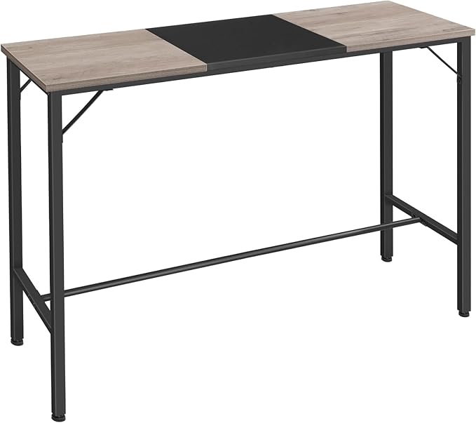 Bar Table, 47.1" Rectangular Pub Table, Tall Counter Height Pub Table