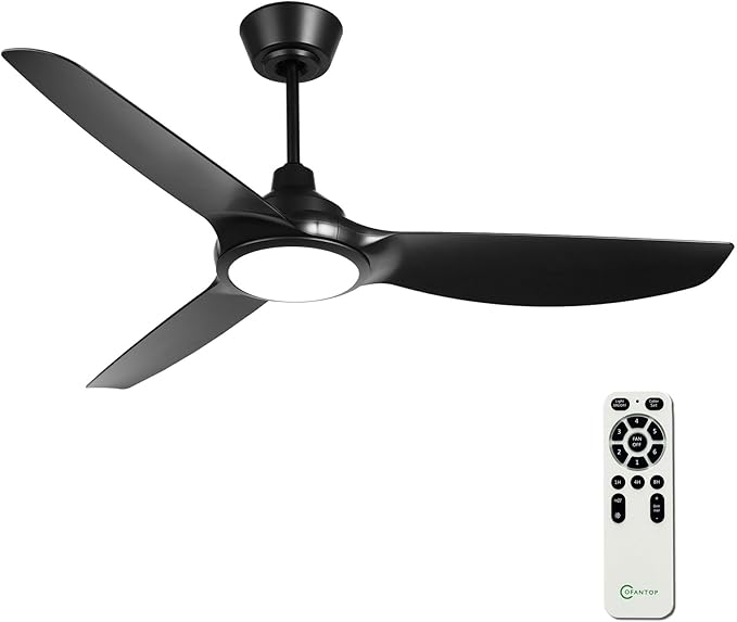 Inch Ceiling Fans with Lights and Remote Control, Modern Silver 3 Blade