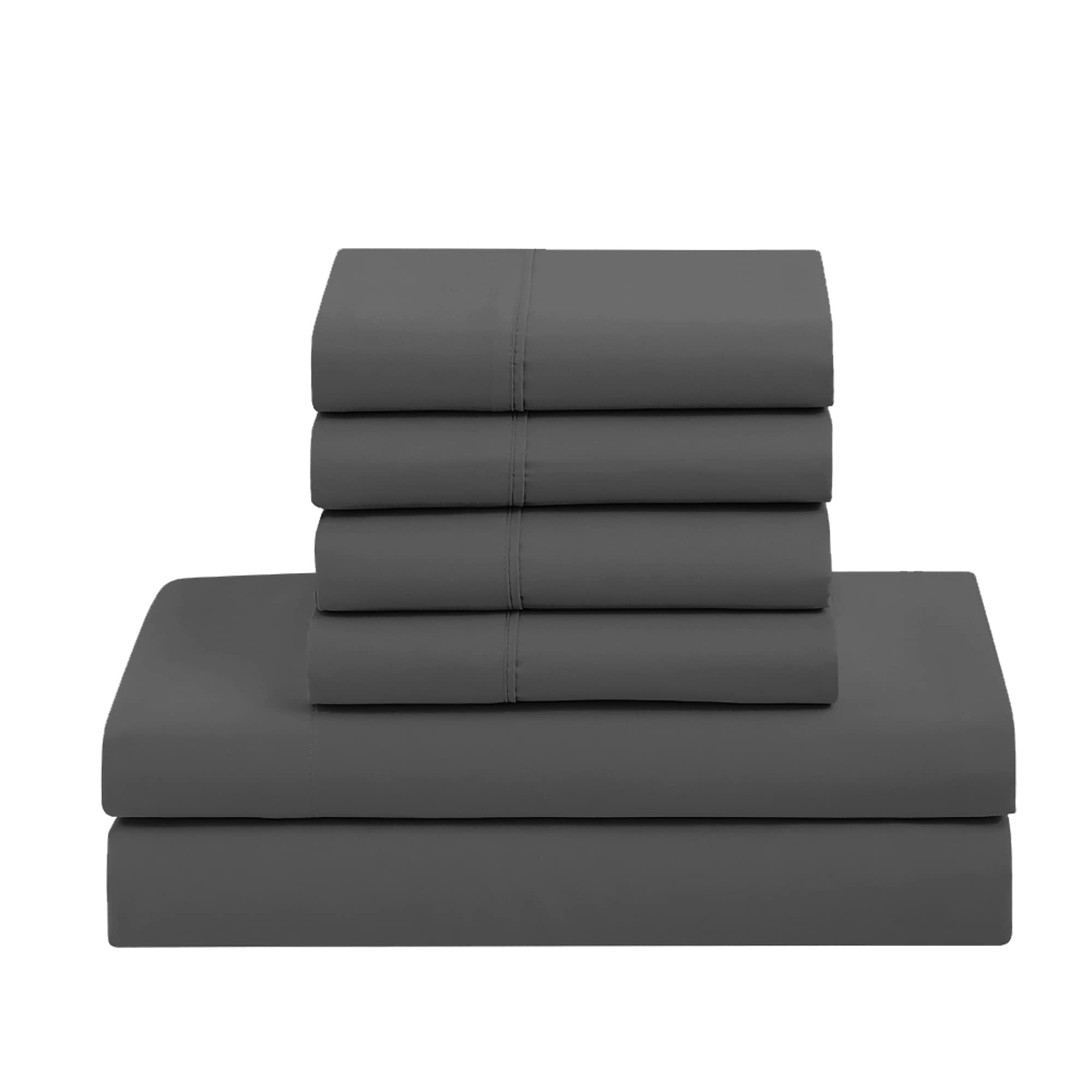 7 Piece Comforter Set Bag Solid Color All Season Soft Down Alternative Blanket & Luxurious