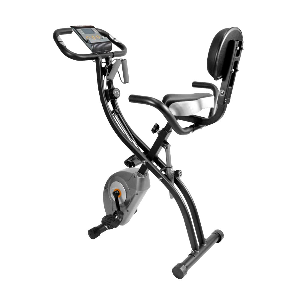Exercise Bike Foldable Fitness Indoor Cycling Bike Magnetic 3 in 1 Upright