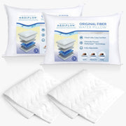 Original Fiber Water Pillow & Quilted Pillow Protector Value Pack