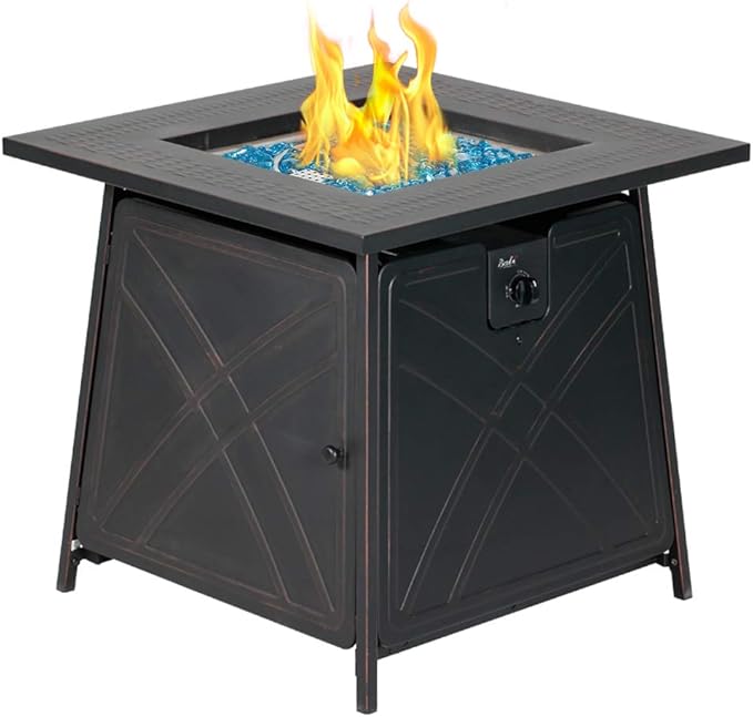 Fire Pit Table Propane Gas Firepit Rectangular Fire Table 42In 60,000