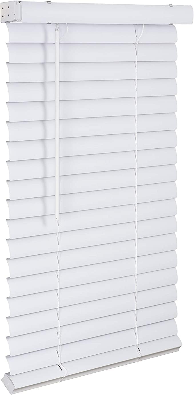 Lotus & Windoware Cordless, 2 Inch Vinyl Plus Blind 35" Wide x 84" Long, White