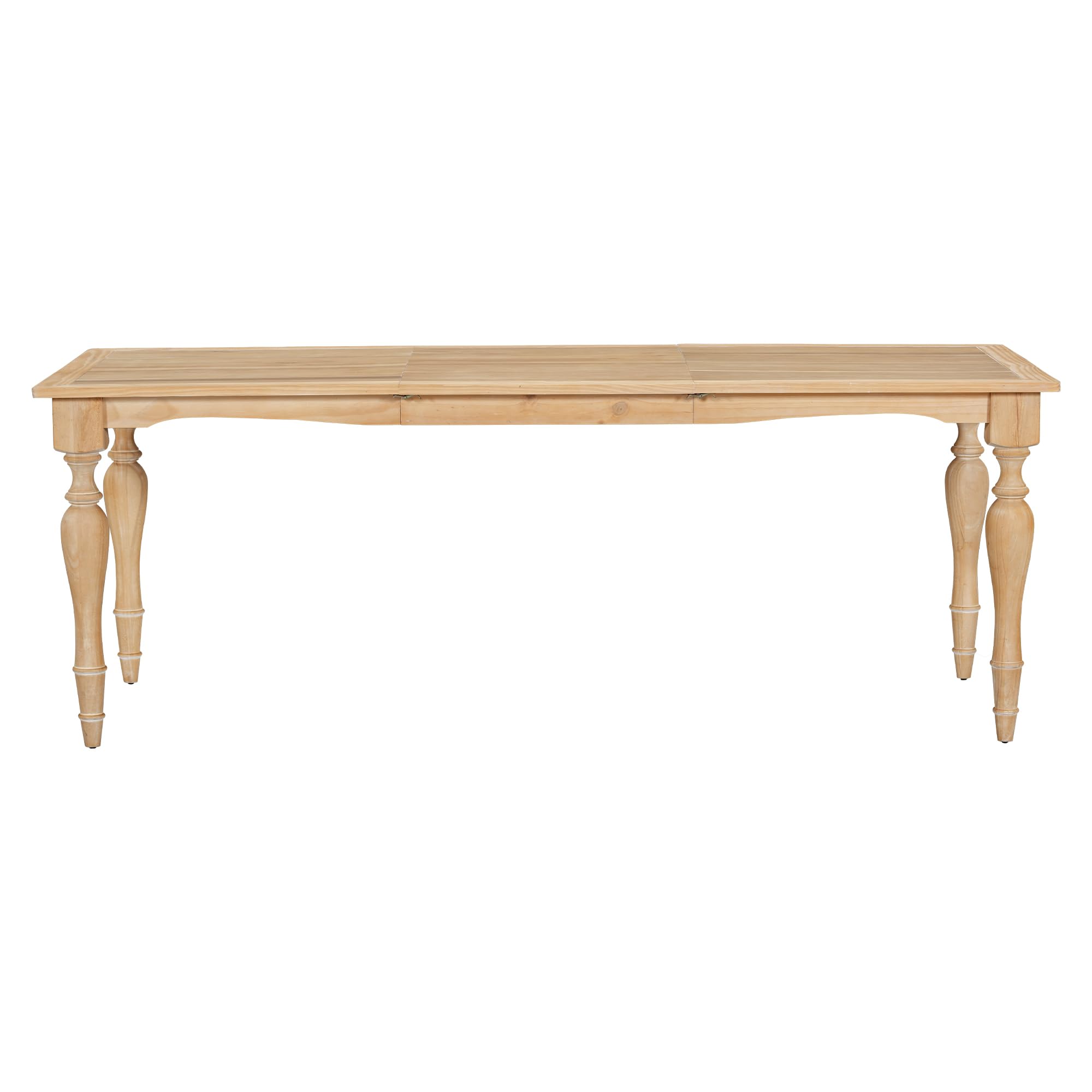 Vintage Traditional 82.7inch Extendable Dining Table with 23.6inch Removable Leaf