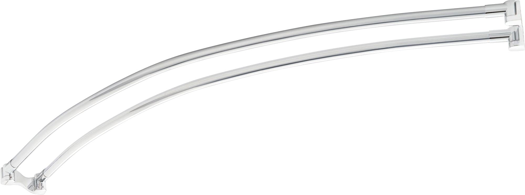 466777 60" Curved Brass Shower Rod - Brushed Nickel