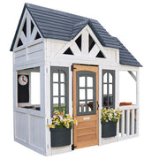 Lantana Lane Outdoor Wooden Playhouse with Kitchen and Flap Door